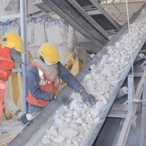 Quality control of high-calcium quicklime lumps - IS:712 certified lime inspection India